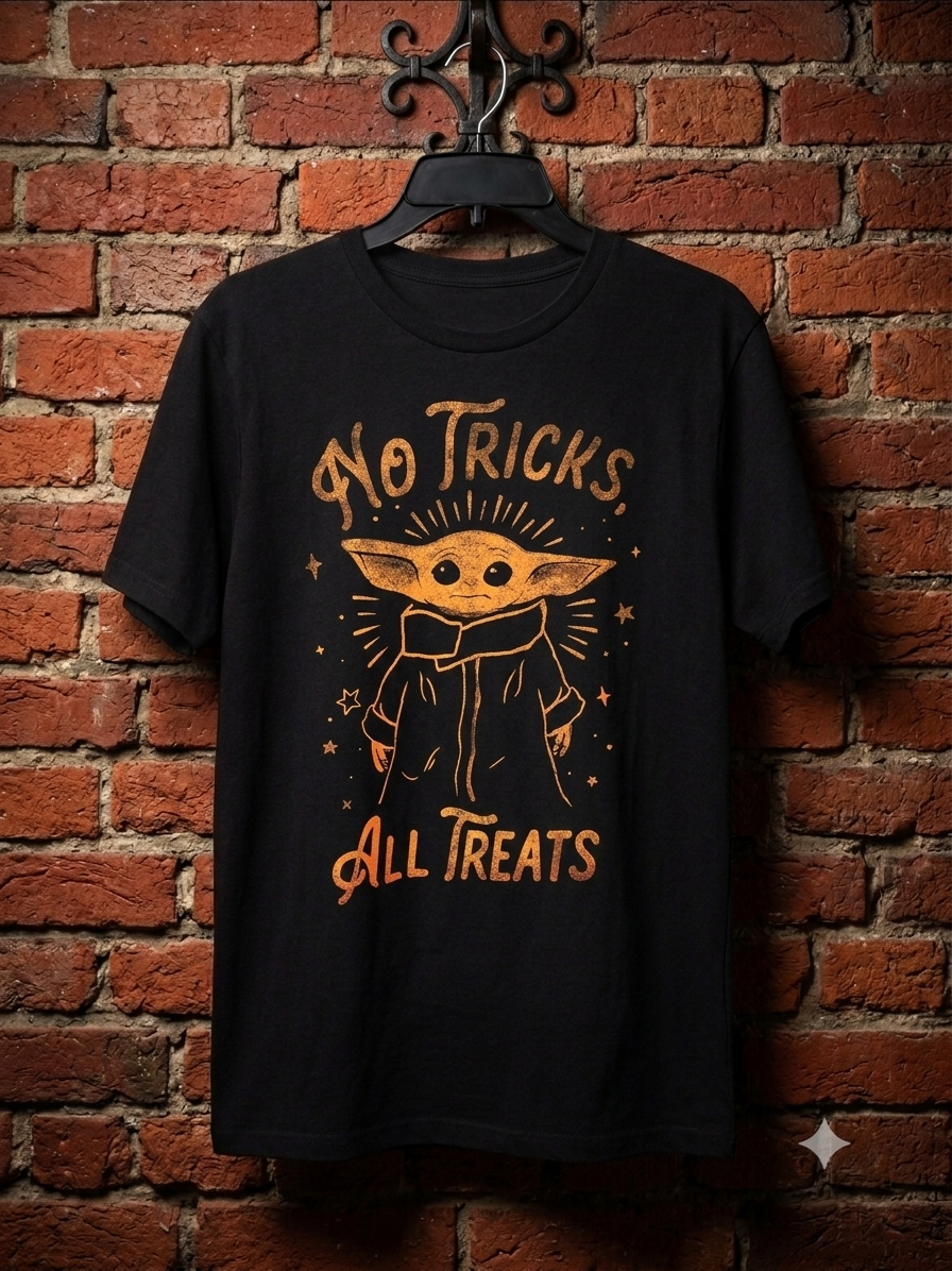 Halloween Yoda Black Tee